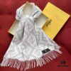 6931a928ccd8ab3d7af9d8e7 In Stock & Ready to Ship - Fendi Large Fringe Logo Double-Sided Cashmere Scarf, FF Monogram in Perfect Autumn-Winter Hue, 100% Premium Cashmere, Ultra Warm and Exceptionally Soft, 170×45cm