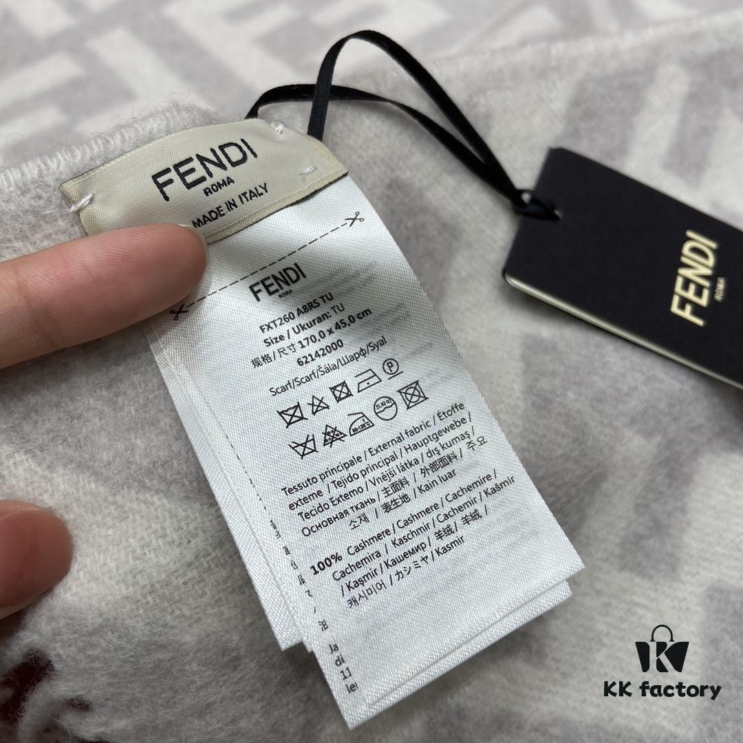 6931a928ccd8ab3d7af9d8ed In Stock & Ready to Ship - Fendi Large Fringe Logo Double-Sided Cashmere Scarf, FF Monogram in Perfect Autumn-Winter Hue, 100% Premium Cashmere, Ultra Warm and Exceptionally Soft, 170×45cm