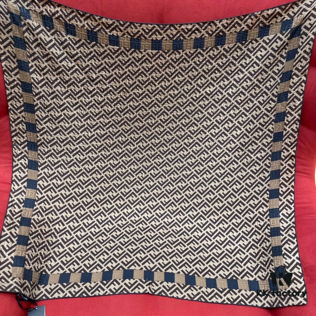 6931a929ccd8ab3d7af9d8f9 Fendi FF Monogram Washed Twill Silk Jacquard Scarf – Luxuriously Soft and Timelessly Elegant