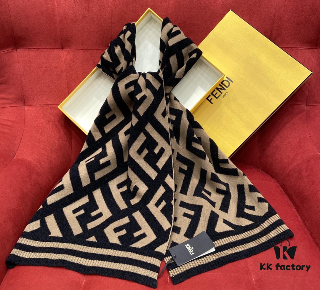 6931a92accd8ab3d7af9d903 Fendi Monogram Scarf Perfect for Coordinating with Coats