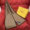 6931a92bccd8ab3d7af9d91c Brown FENDI Woven Wool Scarf 🧣 Timeless FF Monogram Pattern, Soft and Luxurious 100% Pure Wool Fabric, 30*180cm