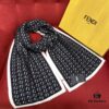 6931a92cccd8ab3d7af9d927 Black FENDI Woven Wool Scarf 🧣 Timeless FF Monogram Pattern, Soft and Luxurious 100% Pure Wool Fabric, 30*180cm