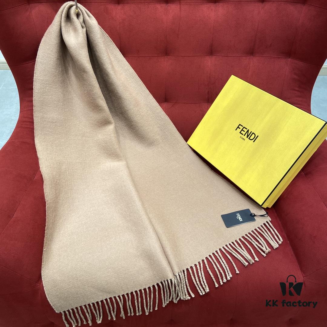 6931a92cccd8ab3d7af9d92f FENDI Autumn-Winter New Arrival Scarf – Soft, Elegant Colors That Exude Charm; Perfect for Daily Wear as a Neck Warmer or Shawl! Reversible Design, Non-Irritating, Thick and Fine Texture with 51% Wool and 49% Cashmere, 38*215cm