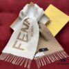 6931a92dccd8ab3d7af9d939 FENDI Autumn Winter New Checkered Double-Sided Fringe Scarf – Unisex Wear, Non-Irritating, Soft and Durable, 75% Wool 25% Cashmere, 30*180cm