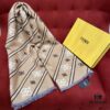6931a92eccd8ab3d7af9d940 FENDI Double-Sided Novelty Monogram Scarf Shawl - Beige and Navy Blue, 100% Wool, Soft and Warm, 70*180cm