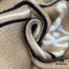 6931a92eccd8ab3d7af9d943 FENDI Double-Sided Novelty Monogram Scarf Shawl - Beige and Navy Blue, 100% Wool, Soft and Warm, 70*180cm