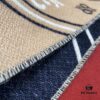 6931a92eccd8ab3d7af9d946 FENDI Double-Sided Novelty Monogram Scarf Shawl - Beige and Navy Blue, 100% Wool, Soft and Warm, 70*180cm