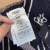 6931a92eccd8ab3d7af9d947 FENDI Double-Sided Novelty Monogram Scarf Shawl - Beige and Navy Blue, 100% Wool, Soft and Warm, 70*180cm