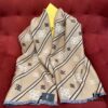 6931a92eccd8ab3d7af9d948 FENDI Double-Sided Novelty Monogram Scarf Shawl - Beige and Navy Blue, 100% Wool, Soft and Warm, 70*180cm