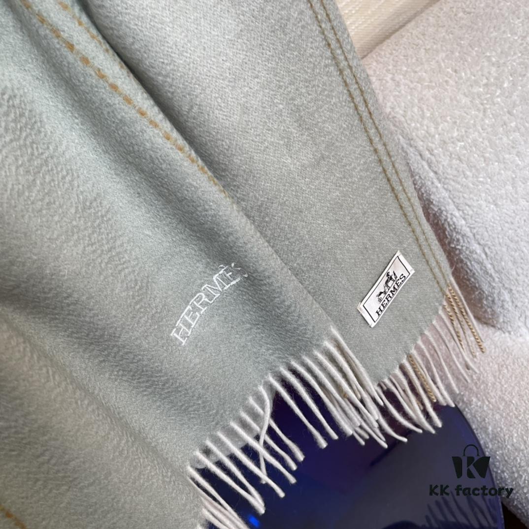 Hermes Winter New Unisex Double-Sided Cashmere Long Scarf