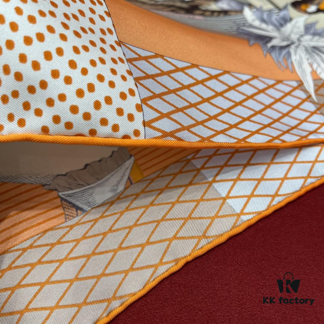 6931a931ccd8ab3d7af9d97c HERMES - New Opera House Design, Creative and Artistic Pattern Combining Wildlife and Geometric Elements with Whimsical Charm, 100% Mulberry Silk, 90*90 CM