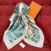 6931a932ccd8ab3d7af9d98a Hermes Shawl with Twelve Leopard Motif, 70% Cashmere and 30% Mulberry Silk, Popular 140x140 Size