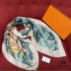 6931a932ccd8ab3d7af9d98b Hermes Shawl with Twelve Leopard Motif, 70% Cashmere and 30% Mulberry Silk, Popular 140x140 Size