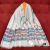 Hermes Bathrobe Shawl 90*180cm 70% Cashmere 30% Mulberry Silk Plaid Scarf Suitable for All Seasons Velvet Fabric Warm in Winter Cool in Summer