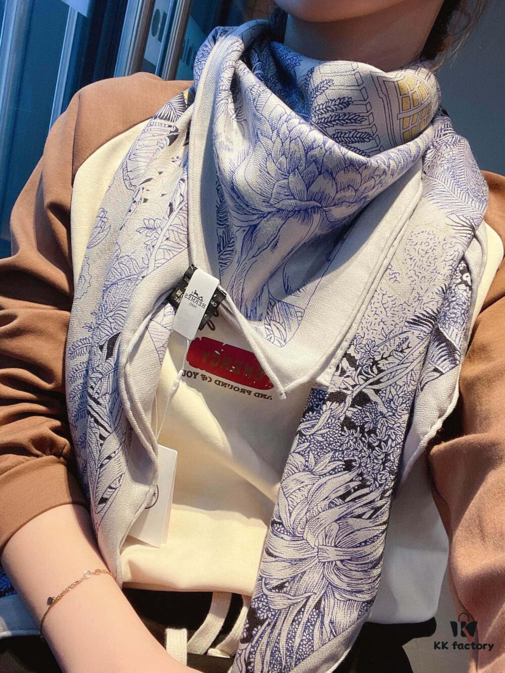 6931a934ccd8ab3d7af9d9ab Hermes Rare Garden Sketch Collection Scarf - Exquisite Silk Cashmere Blend, 140x140cm
