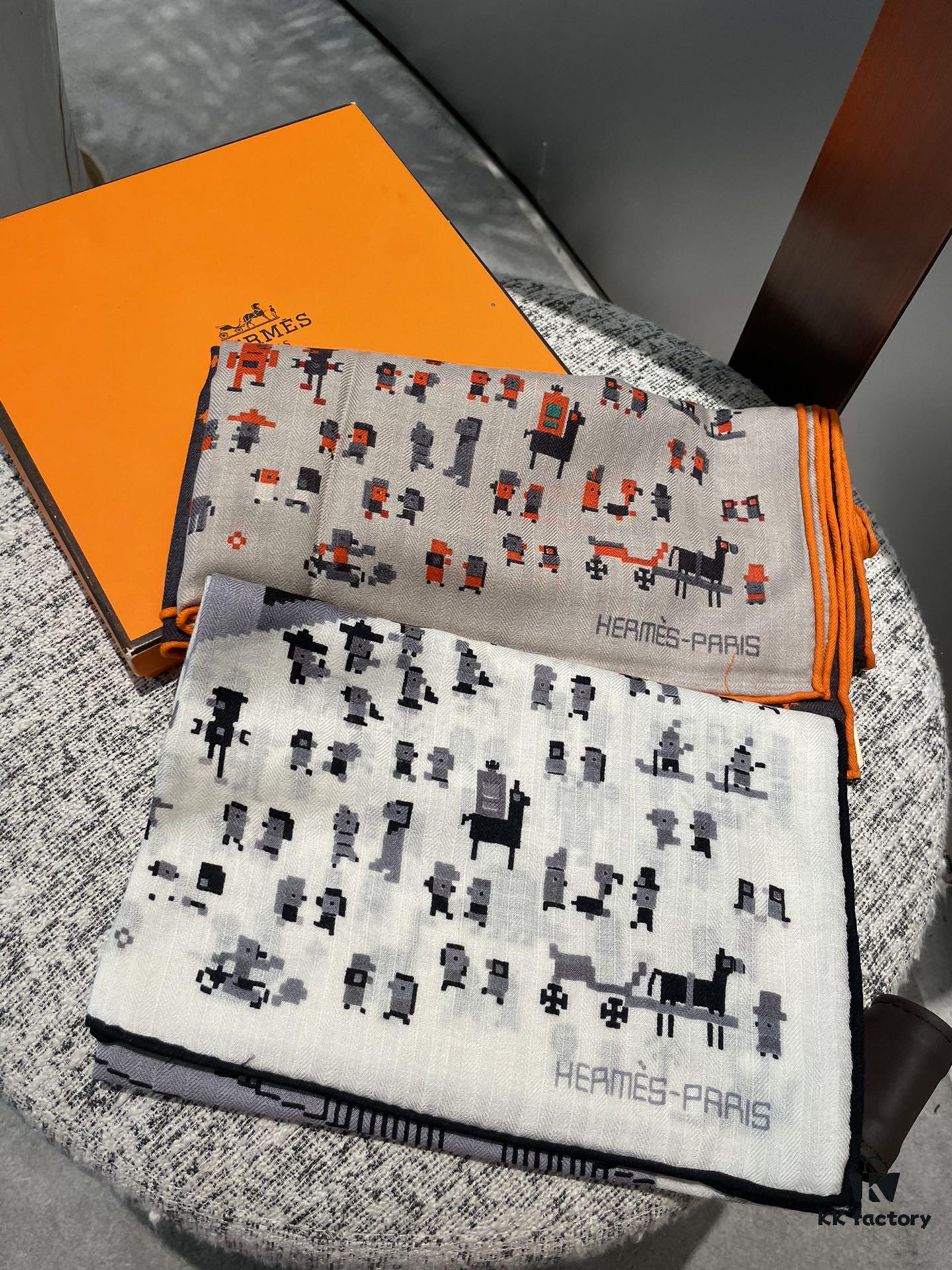 New Arrival 💞 Official Website Synchronized Size! H Brand's New Size 👍👍🆕👏👏 Everyone Says It's Gorgeous After Buying! Recommended 💕 [Fortune Baby Party 100] Cashmere Square Scarf, Premium Craftsmanship & Incredible Value! Hermes Counter Bestseller 🎁💟 Exquisite 3D Pattern with Extremely High-End Look 👍👍 Introduced Through Special Advanced Technology 🌟 Sophisticated Cutting-Edge Processing Technique 👍‼️ Adored by Elegant & Affluent Women; The Quality, Style, and Price Make Luxury Enthusiasts Scream with Delight—Exceptional Cost-Performance, Absolutely Worth Owning‼️‼️ Size: 100cm*100cm, 70% Cashmere + 30% Silk
