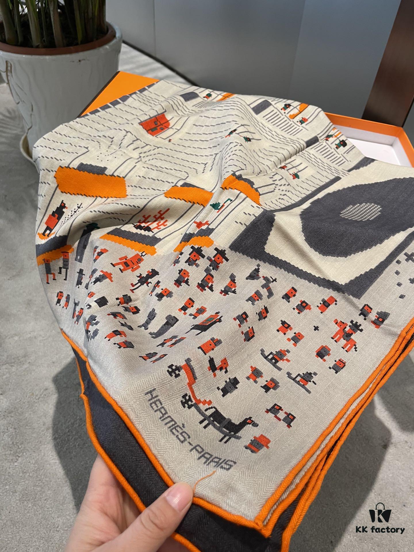 New Arrival 💞 Official Website Synchronized Size! H Brand's New Size 👍👍🆕👏👏 Everyone Says It's Gorgeous After Buying! Recommended 💕 [Fortune Baby Party 100] Cashmere Square Scarf, Premium Craftsmanship & Incredible Value! Hermes Counter Bestseller 🎁💟 Exquisite 3D Pattern with Extremely High-End Look 👍👍 Introduced Through Special Advanced Technology 🌟 Sophisticated Cutting-Edge Processing Technique 👍‼️ Adored by Elegant & Affluent Women; The Quality, Style, and Price Make Luxury Enthusiasts Scream with Delight—Exceptional Cost-Performance, Absolutely Worth Owning‼️‼️ Size: 100cm*100cm, 70% Cashmere + 30% Silk