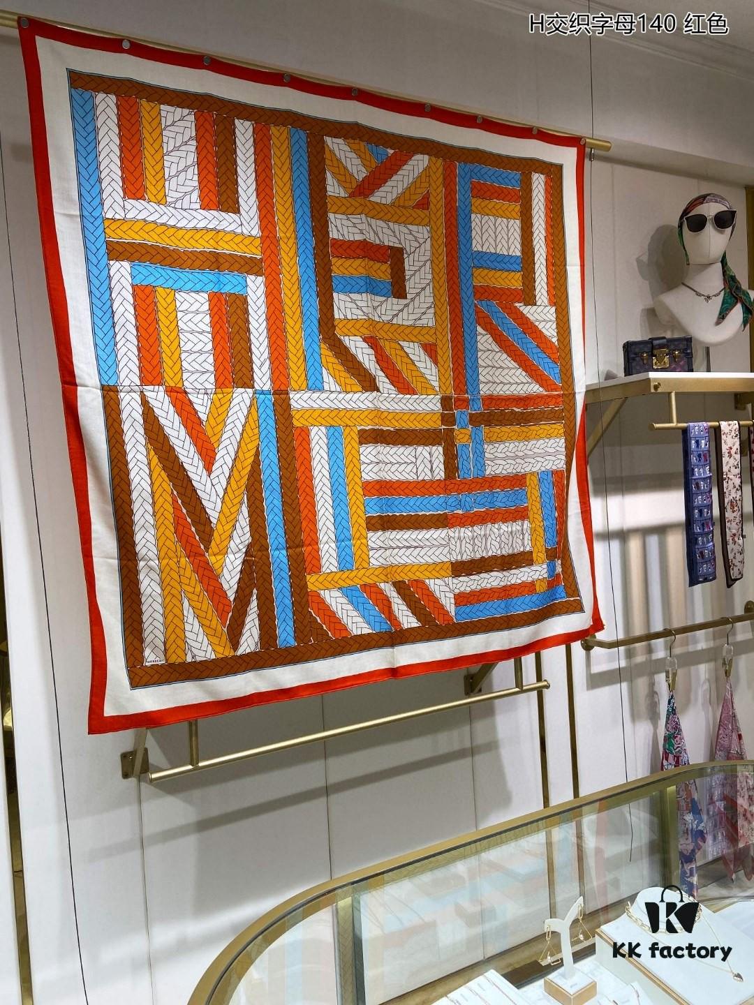 6931a937ccd8ab3d7af9d9d1 New Cashmere H Interlocking Letter 140 Scarf, 70% Cashmere + 30% Silk, Luxurious Blend, Premium Craftsmanship, Elegant Texture with 3D Pattern