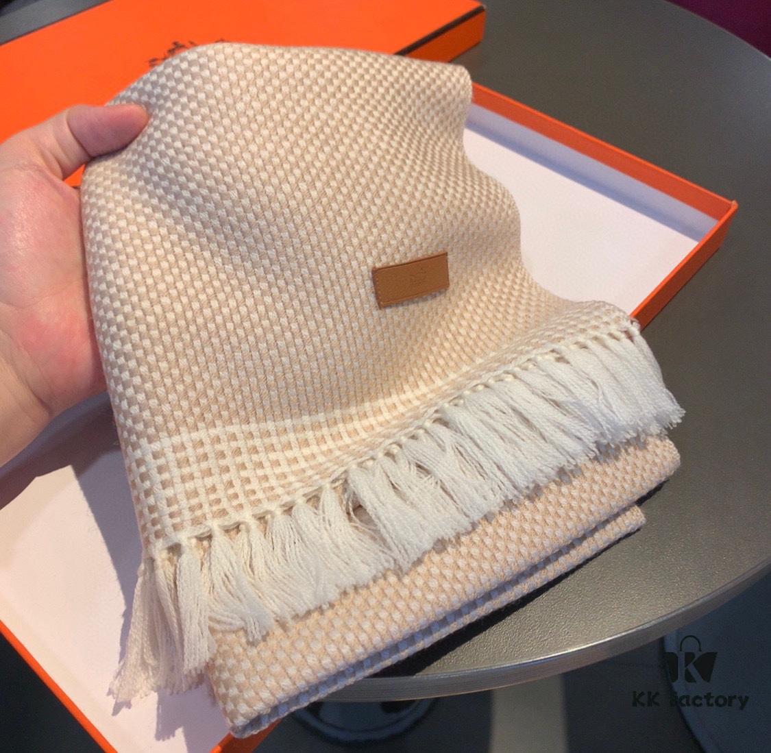 6931a937ccd8ab3d7af9d9db Hermes Handwoven Cashmere Scarf! Subtle and Sophisticated Style for Autumn and Winter!