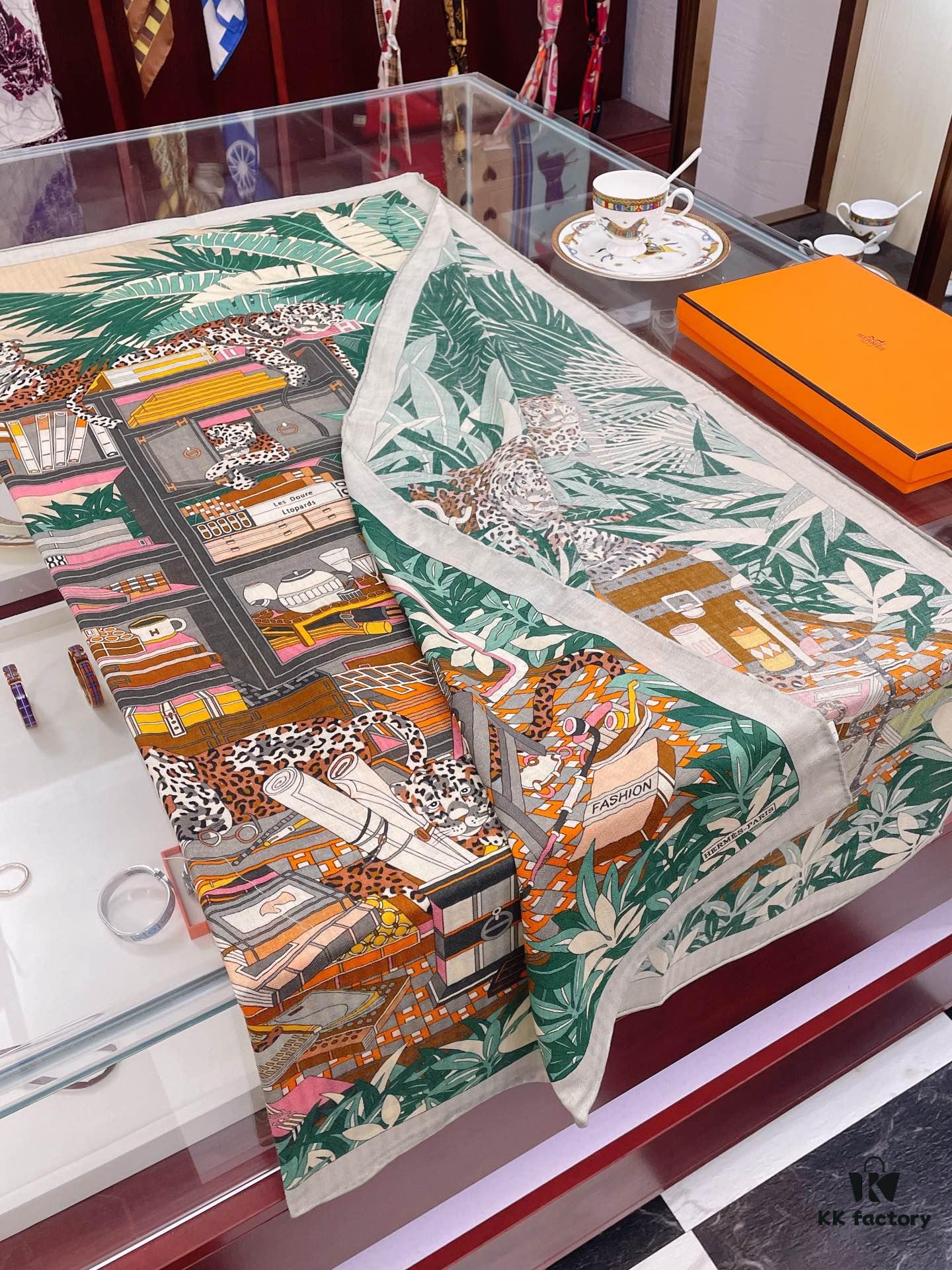 6931a93accd8ab3d7af9da02 Hermes Counter Synchronized Luxury Cashmere Scarf 【Twelve Leopard Design🐆】Top Craftsmanship, Highly Recommended for Its Stunning Appearance and Exceptional Value