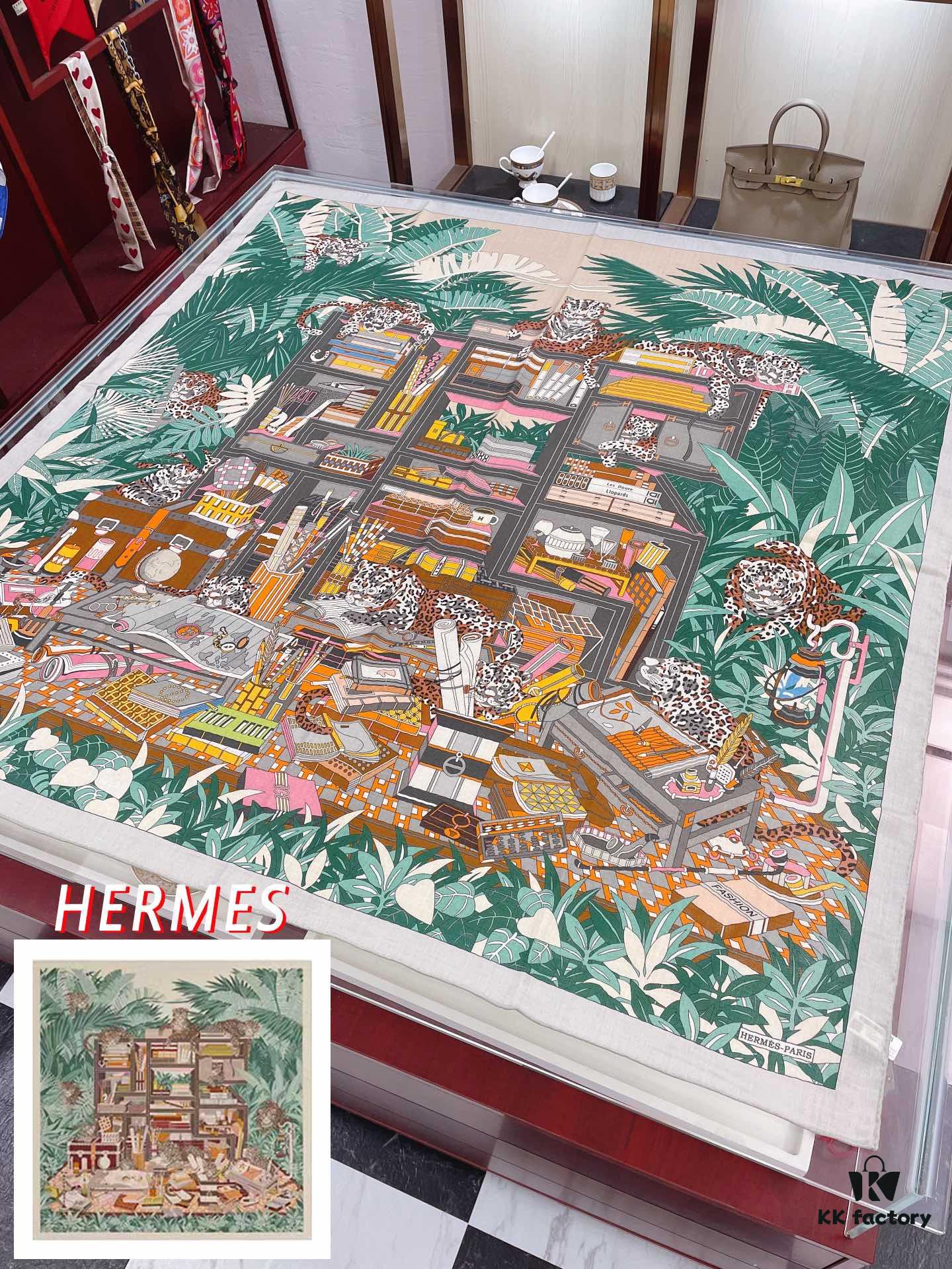 6931a93accd8ab3d7af9da04 Hermes Counter Synchronized Luxury Cashmere Scarf 【Twelve Leopard Design🐆】Top Craftsmanship, Highly Recommended for Its Stunning Appearance and Exceptional Value