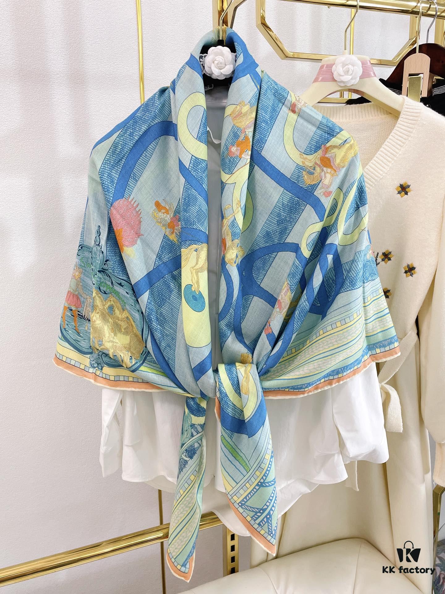 6931a93accd8ab3d7af9da0c Double-Sided Two-Tone Cashmere Scarf 'You Hui Zhuan Bu and Snake Advance 140' - New Arrival