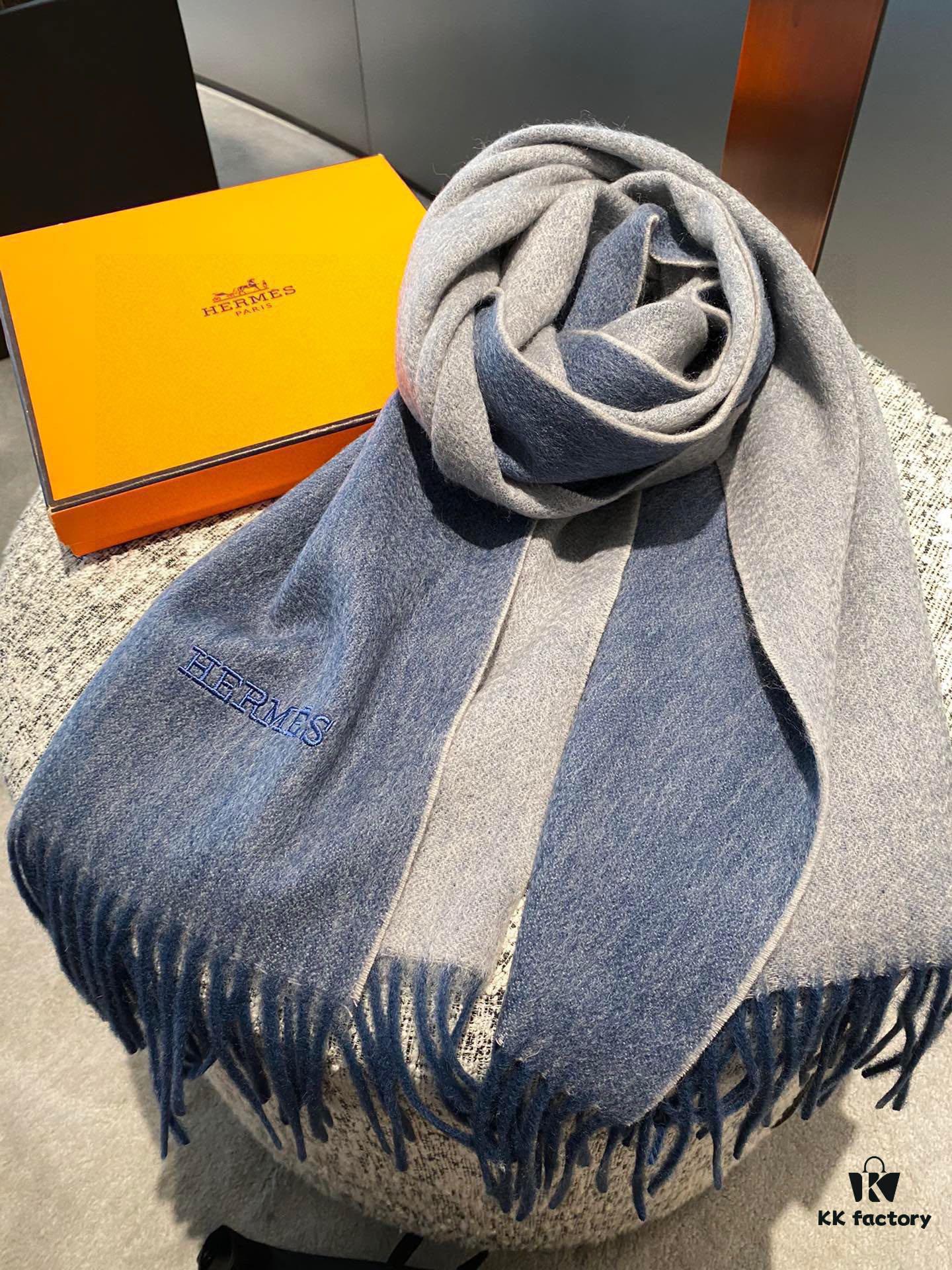 6931a93cccd8ab3d7af9da31 HERMES Scarf, Unisex Cashmere Wrap from 2022 Paris Fashion Show