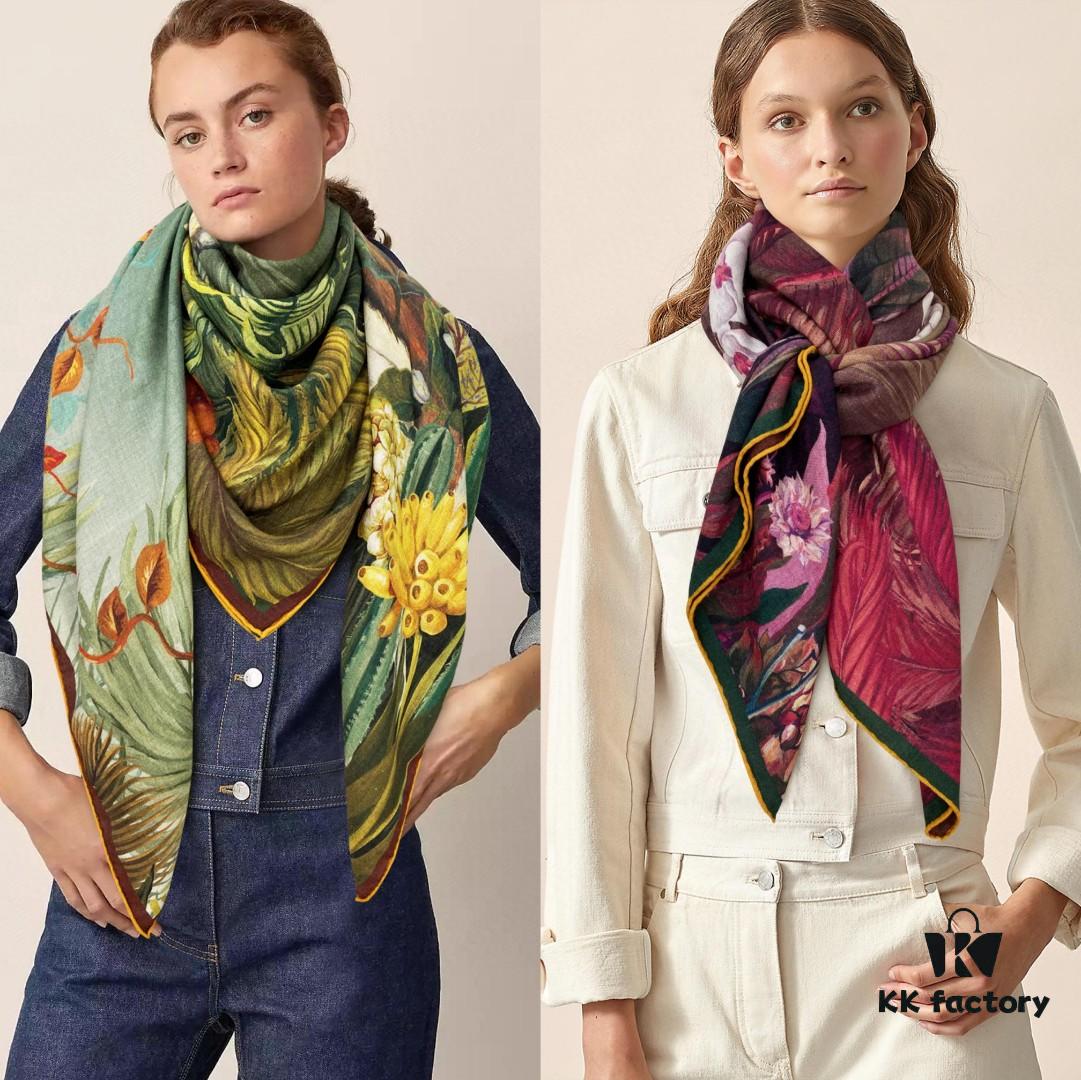 6931a93eccd8ab3d7af9da4d New Cashmere Scarf 🆕🏇🏇 Buyers Rave About the Style! 💕【Colorful Lantern Flower Double-Sided 140】Cashmere Square Scarf, Two-Sided Dual Color Design, Premium Craftsmanship, Exceptional Value! Gift-Worthy Like Hermès 🔖💟