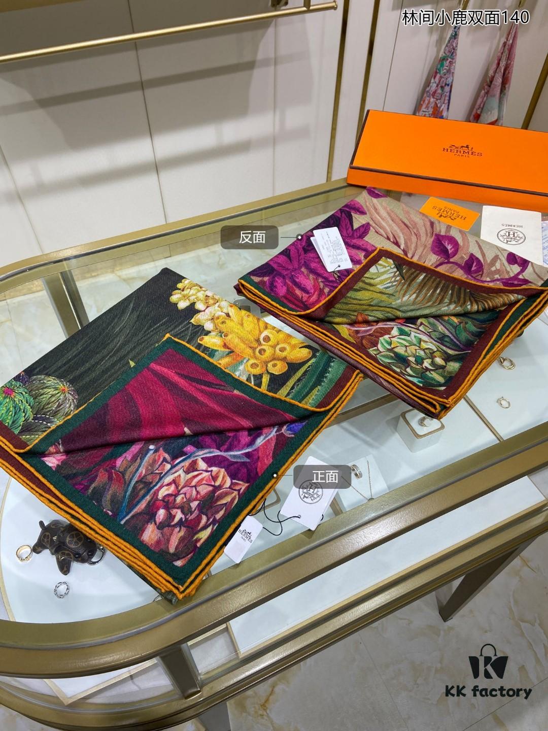 6931a93eccd8ab3d7af9da4f New Cashmere Scarf 🆕🏇🏇 Buyers Rave About the Style! 💕【Colorful Lantern Flower Double-Sided 140】Cashmere Square Scarf, Two-Sided Dual Color Design, Premium Craftsmanship, Exceptional Value! Gift-Worthy Like Hermès 🔖💟