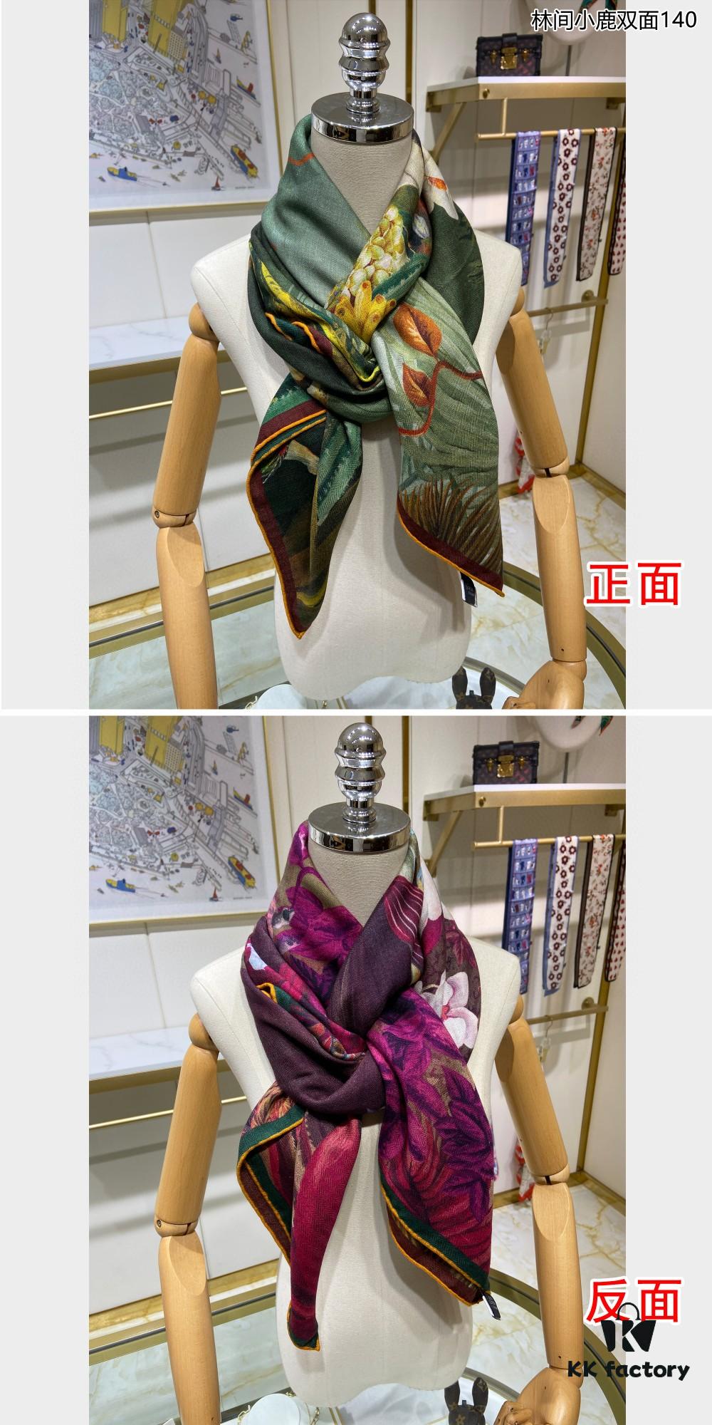 6931a93eccd8ab3d7af9da51 New Cashmere Scarf 🆕🏇🏇 Buyers Rave About the Style! 💕【Colorful Lantern Flower Double-Sided 140】Cashmere Square Scarf, Two-Sided Dual Color Design, Premium Craftsmanship, Exceptional Value! Gift-Worthy Like Hermès 🔖💟