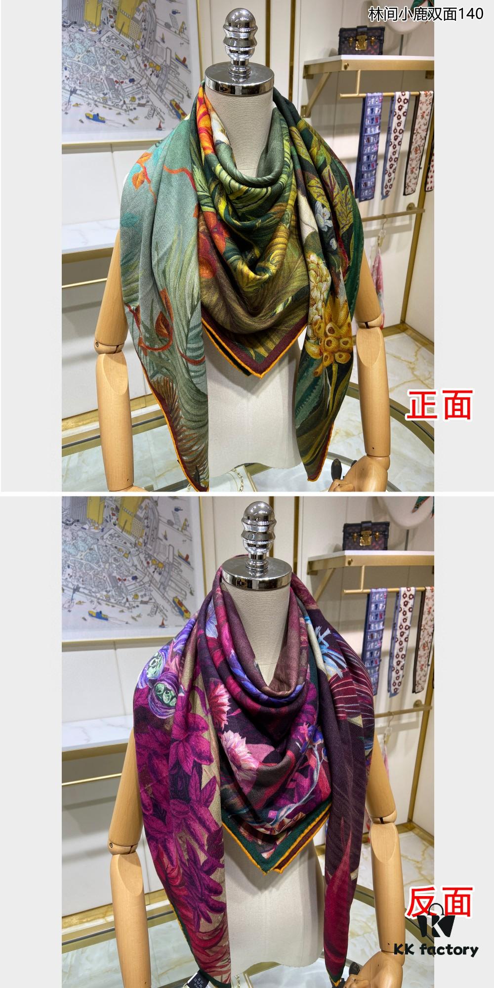 6931a93fccd8ab3d7af9da52 New Cashmere Scarf 🆕🏇🏇 Buyers Rave About the Style! 💕【Colorful Lantern Flower Double-Sided 140】Cashmere Square Scarf, Two-Sided Dual Color Design, Premium Craftsmanship, Exceptional Value! Gift-Worthy Like Hermès 🔖💟