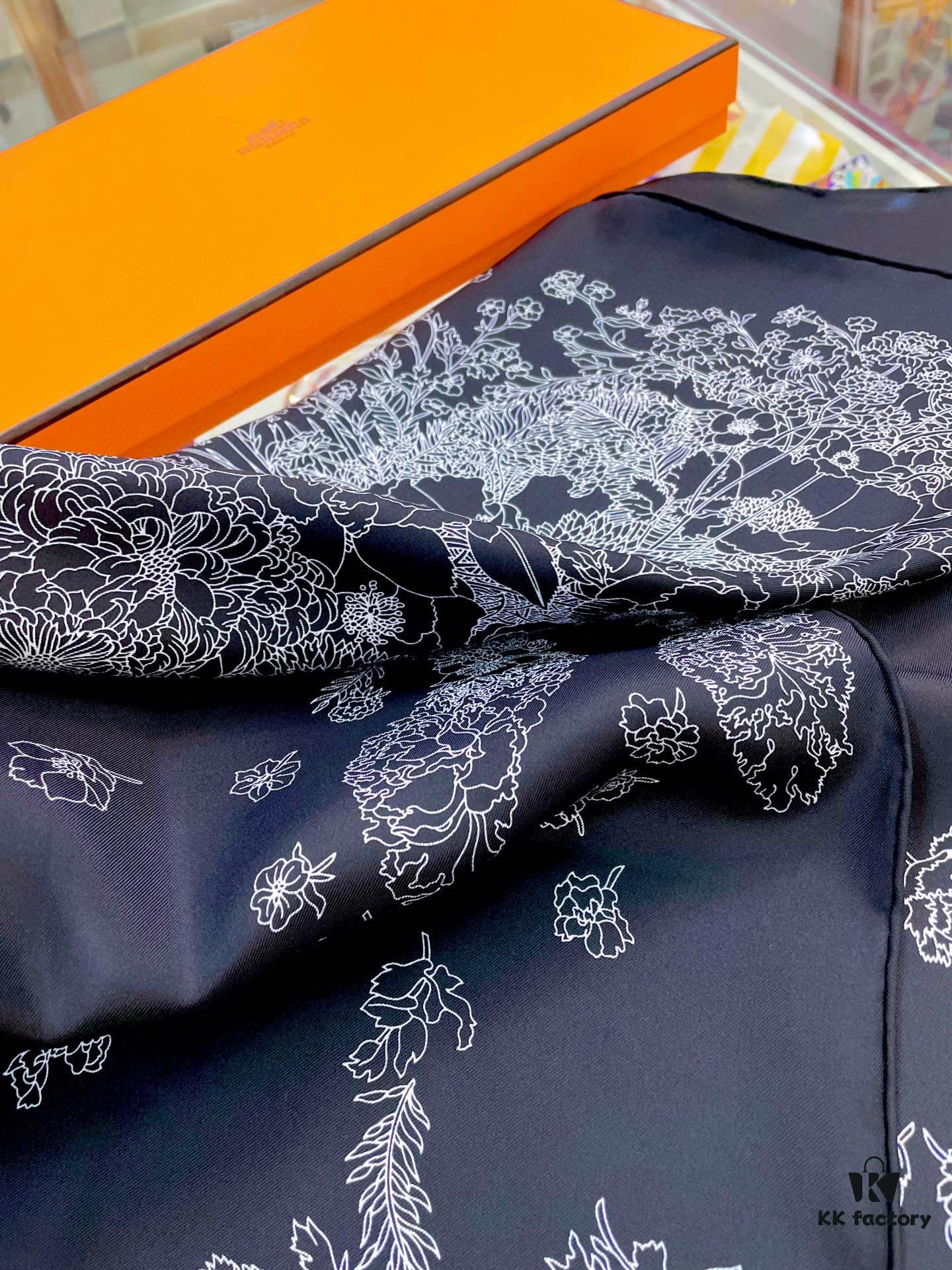 Silk Scarf Light & Elegant 90 - Premium Quality 100% Twill Silk, 90cm x 90cm
