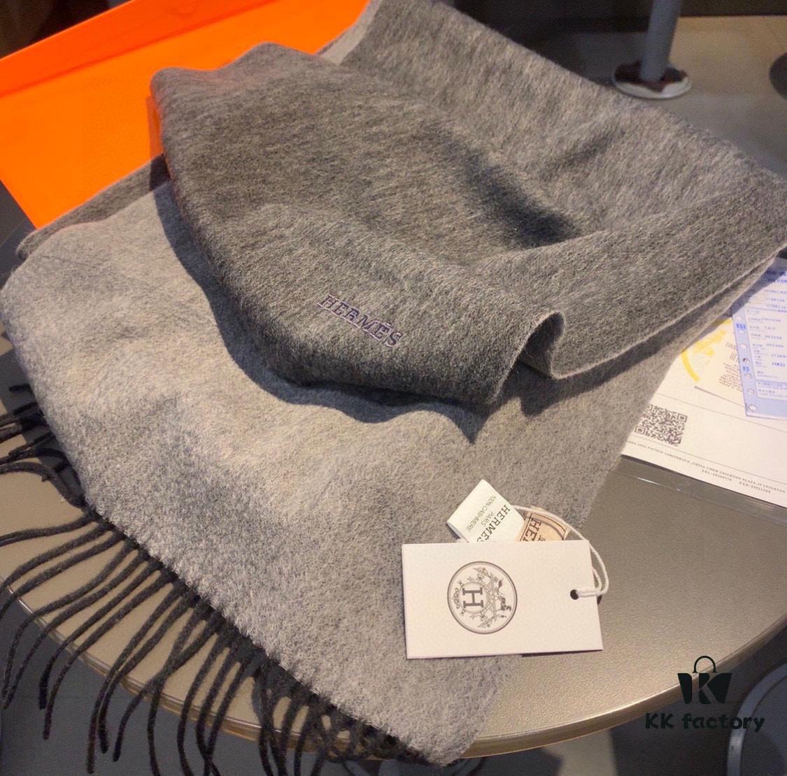 6931a940ccd8ab3d7af9da62 HERMES Scarf, Genuine Cashmere Shawl for Men and Women, Double-Sided Ultrafine Mongolian Cashmere, Handcrafted with Luxurious Softness and Elegant Embossing
