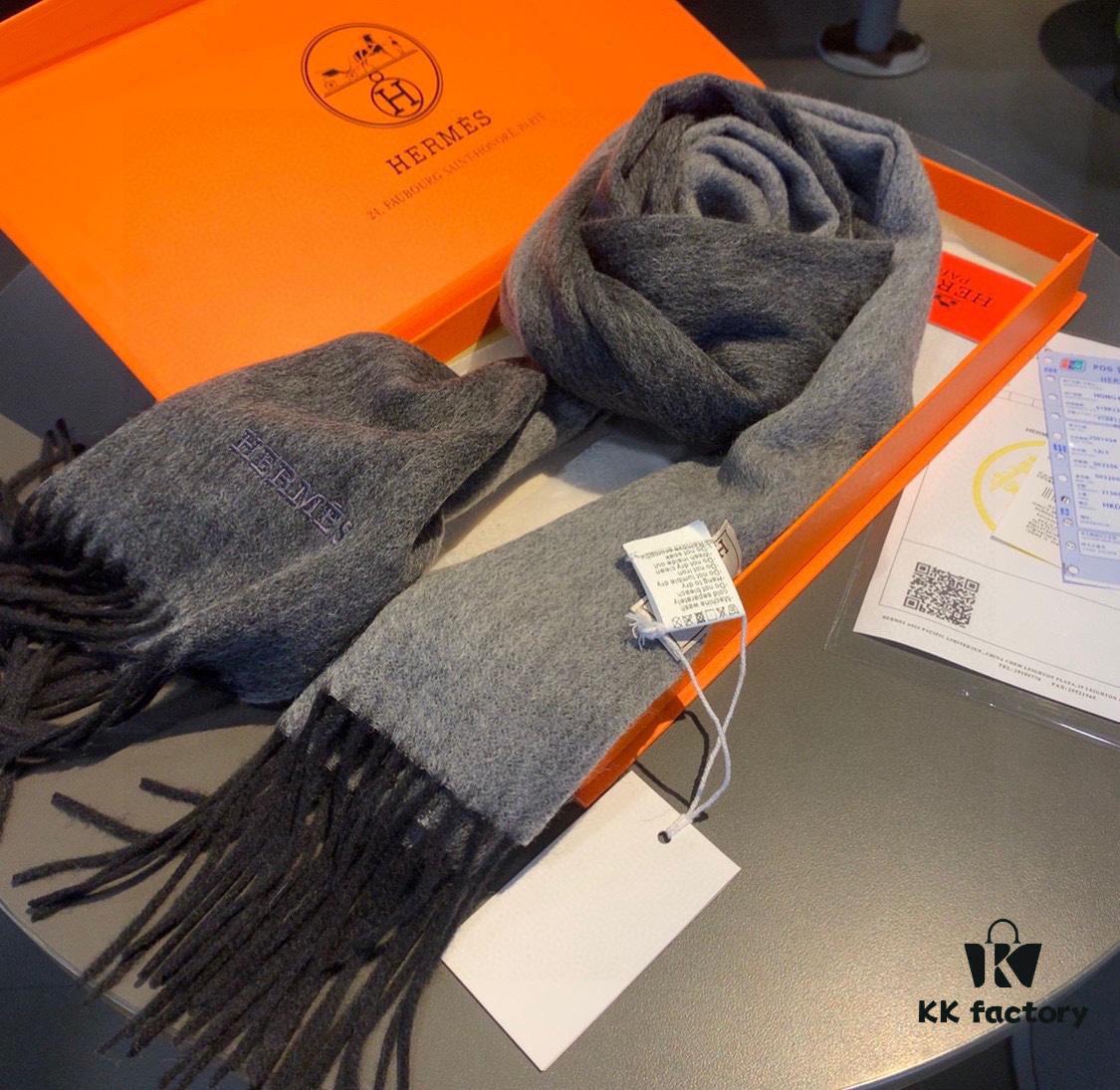 6931a940ccd8ab3d7af9da64 HERMES Scarf, Genuine Cashmere Shawl for Men and Women, Double-Sided Ultrafine Mongolian Cashmere, Handcrafted with Luxurious Softness and Elegant Embossing