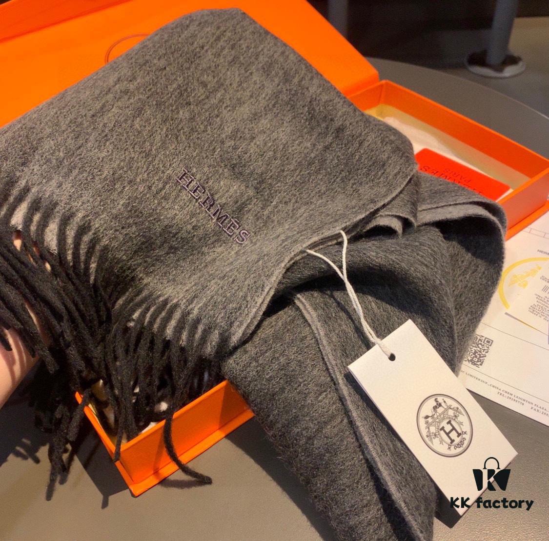 6931a940ccd8ab3d7af9da66 HERMES Scarf, Genuine Cashmere Shawl for Men and Women, Double-Sided Ultrafine Mongolian Cashmere, Handcrafted with Luxurious Softness and Elegant Embossing