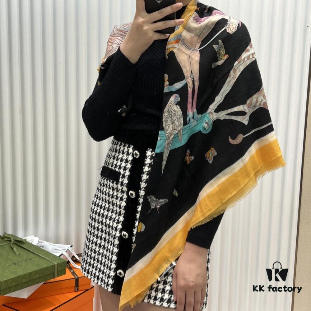 6931a940ccd8ab3d7af9da68 Hermès 1:1 Pattern Cashmere Scarf – Authentic 300-Thread Pure Cashmere, Upgraded Fabric, 100*200 cm, In Stock in Three Colors