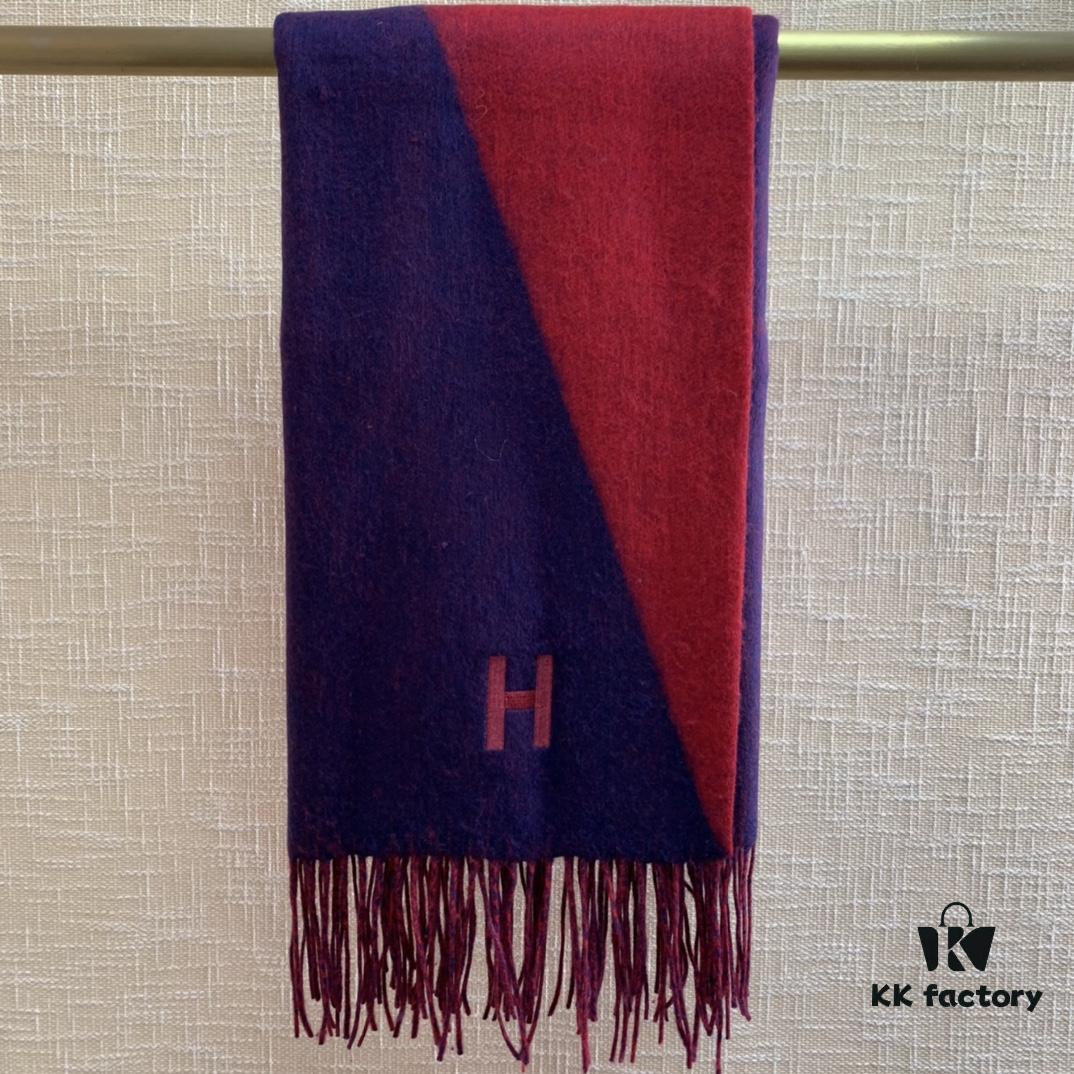 6931a941ccd8ab3d7af9da71 Hermes · Autumn-Winter New Arrival · Color-Block Cashmere Scarf