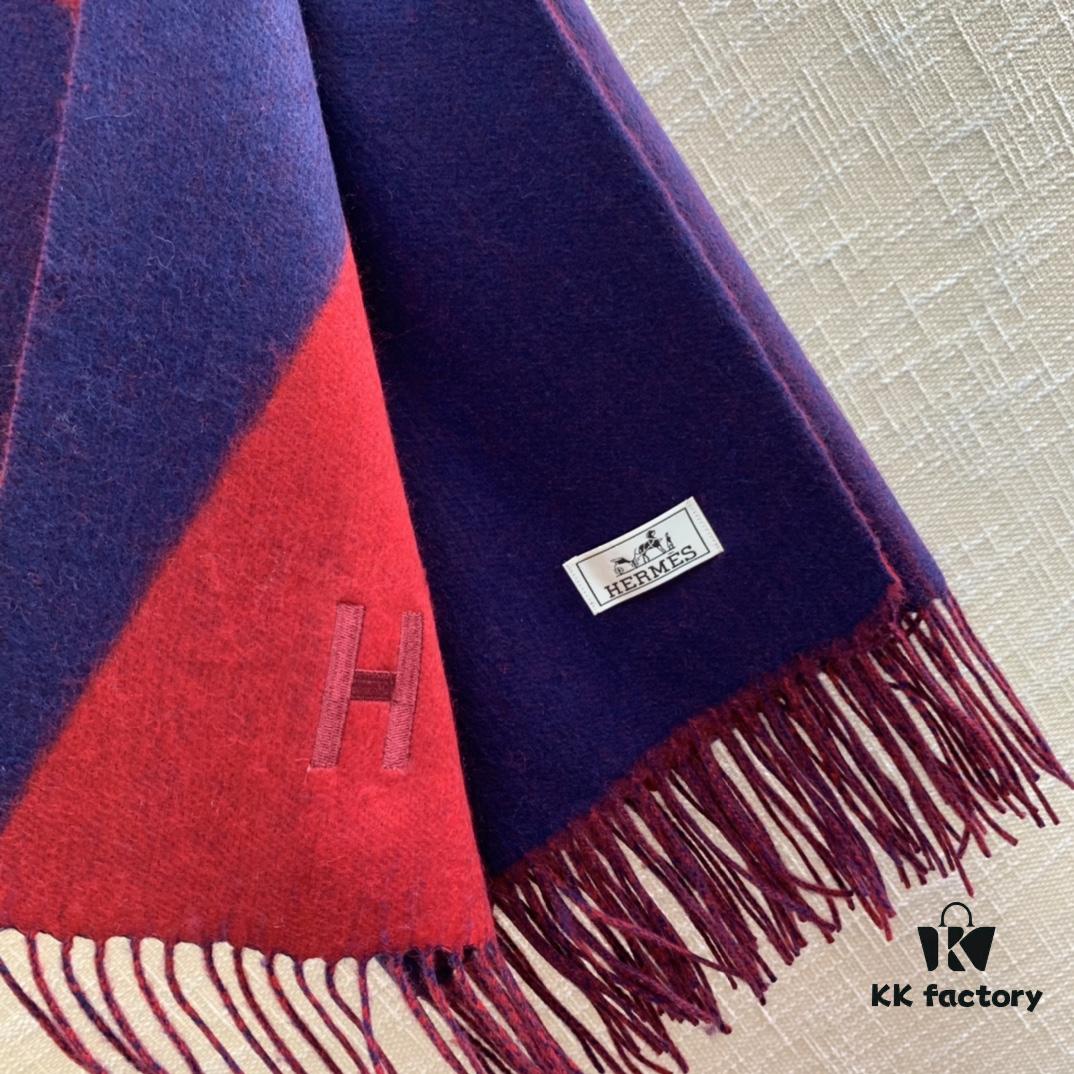 6931a941ccd8ab3d7af9da72 Hermes · Autumn-Winter New Arrival · Color-Block Cashmere Scarf