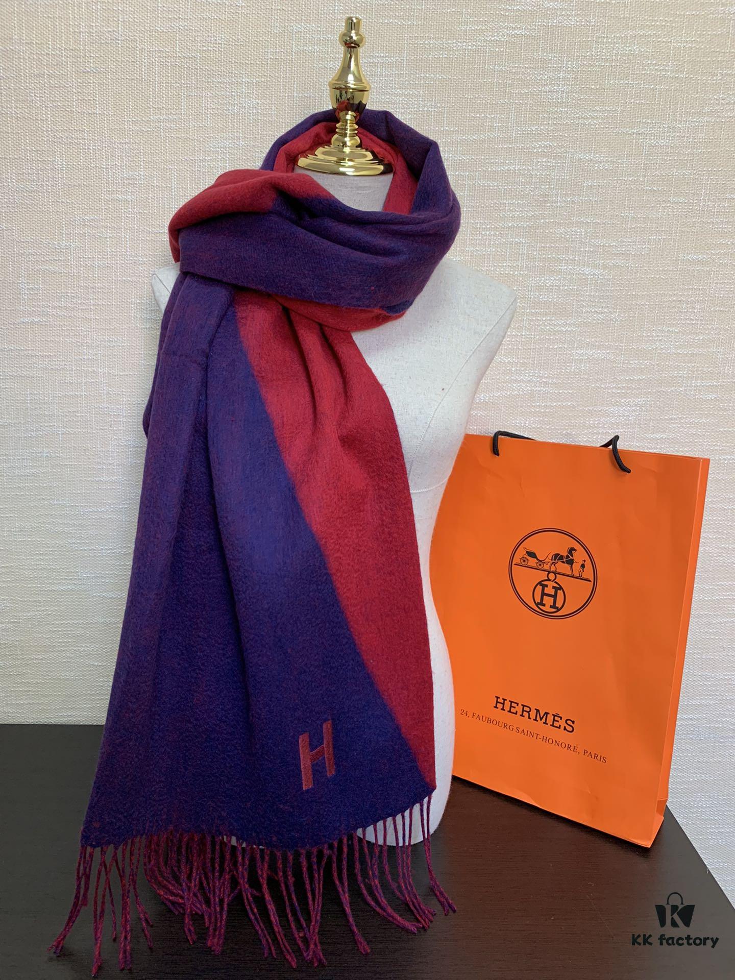 6931a941ccd8ab3d7af9da77 Hermes · Autumn-Winter New Arrival · Color-Block Cashmere Scarf