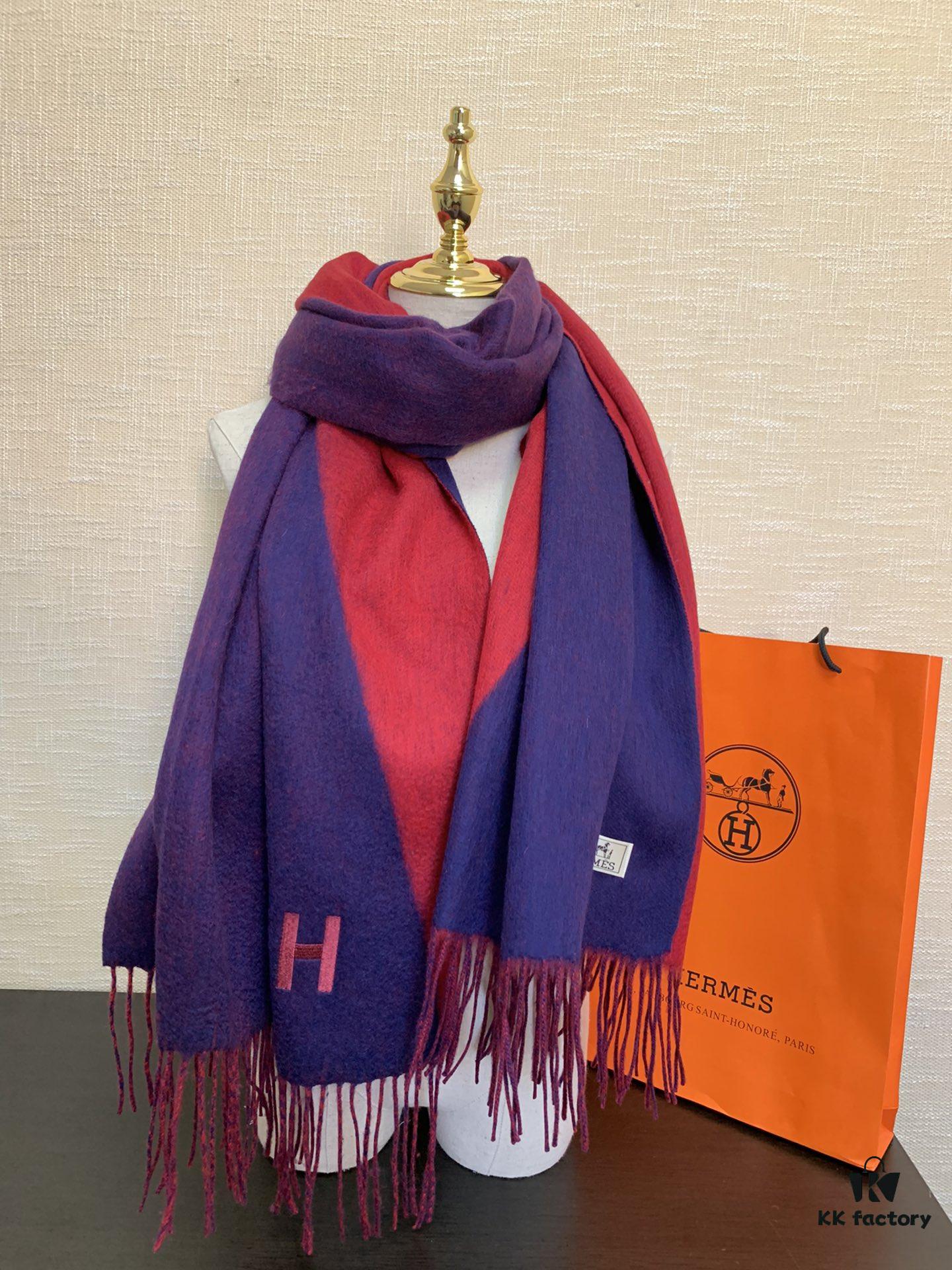 6931a941ccd8ab3d7af9da78 Hermes · Autumn-Winter New Arrival · Color-Block Cashmere Scarf