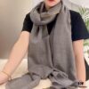 Hermès-style Luxury Scarf with Metal Frame Design, Made from Kashmiri Cashmere