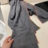 Hermès-style Luxury Scarf with Metal Frame Design, Made from Kashmiri Cashmere