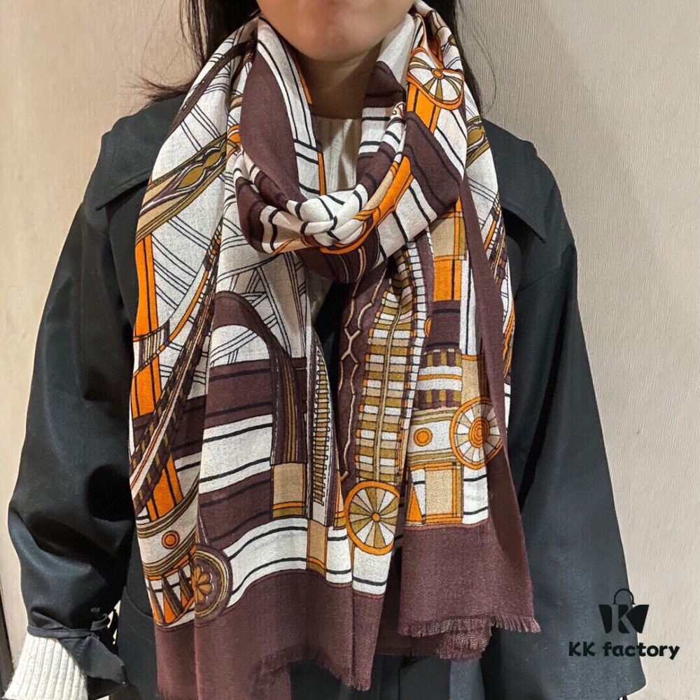 6931a943ccd8ab3d7af9da95 Luxury Cashmere Scarf - Limited Edition Hermes-Inspired Print, 100% Premium Cashmere, Exclusive Release