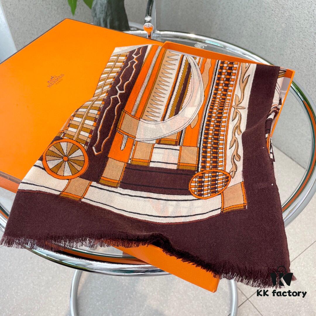 6931a943ccd8ab3d7af9da97 Luxury Cashmere Scarf - Limited Edition Hermes-Inspired Print, 100% Premium Cashmere, Exclusive Release