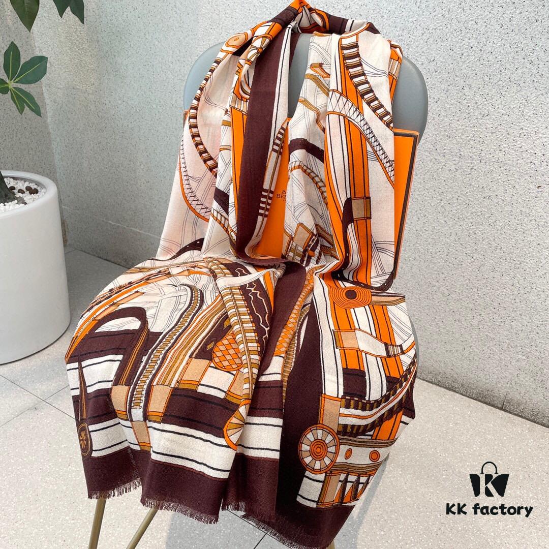 6931a943ccd8ab3d7af9da9a Luxury Cashmere Scarf - Limited Edition Hermes-Inspired Print, 100% Premium Cashmere, Exclusive Release