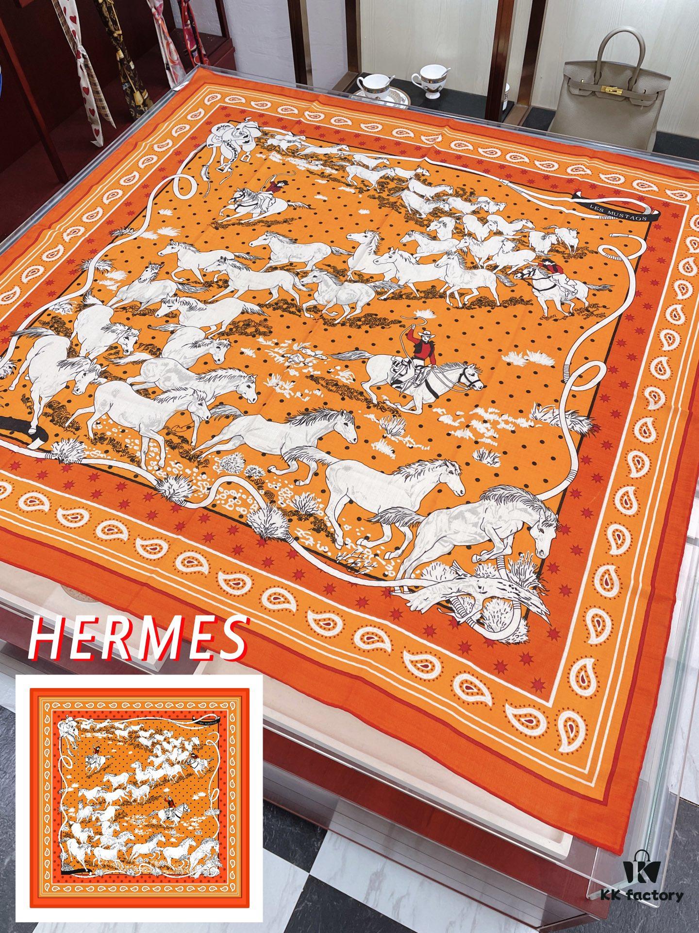 Chic New Arrival! [Galloping Horse 140] Cashmere Scarf – 70% Cashmere + 30% Silk, Luxurious Craftsmanship, Elegant 3D Pattern, Premium Quality at an Unbeatable Value