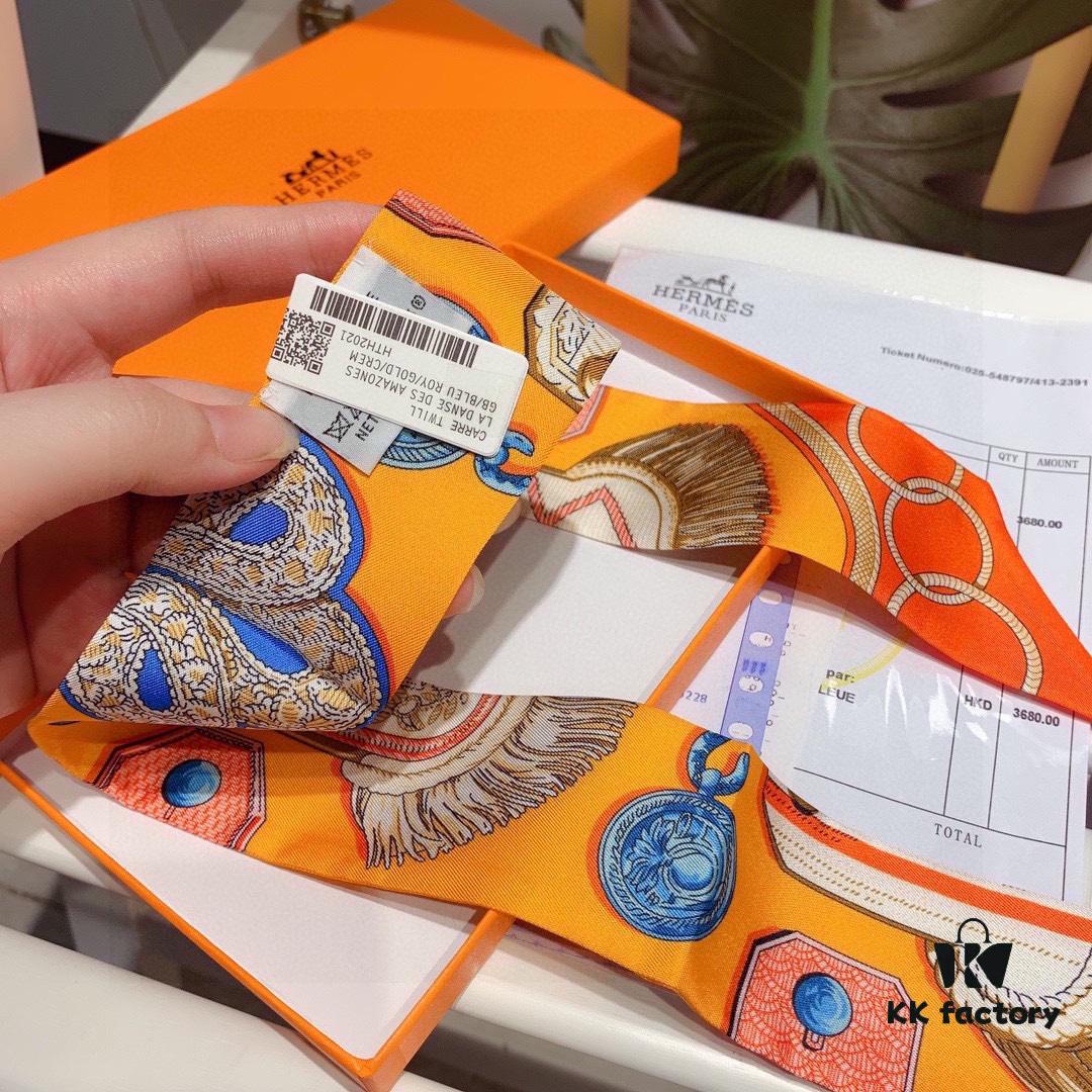 6931a94accd8ab3d7af9db05 Hermes Twilly with Original Packaging, Rare Original Logo Design, 5*86cm, 100% Silk Twill