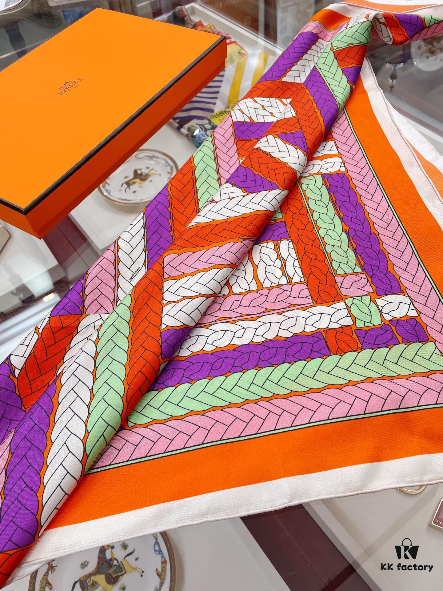 6931a94bccd8ab3d7af9db17 Abstract Logo 90 Silk Scarf - New Arrival, 100% Twill Silk, Premium Craftsmanship, Luxurious and Stylish