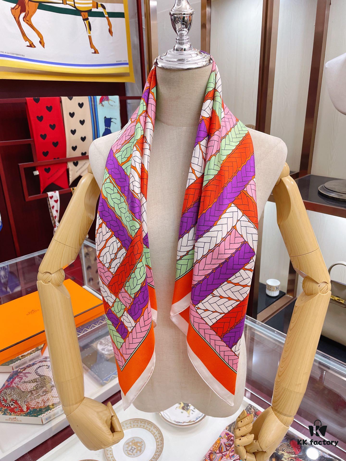 6931a94bccd8ab3d7af9db19 Abstract Logo 90 Silk Scarf - New Arrival, 100% Twill Silk, Premium Craftsmanship, Luxurious and Stylish