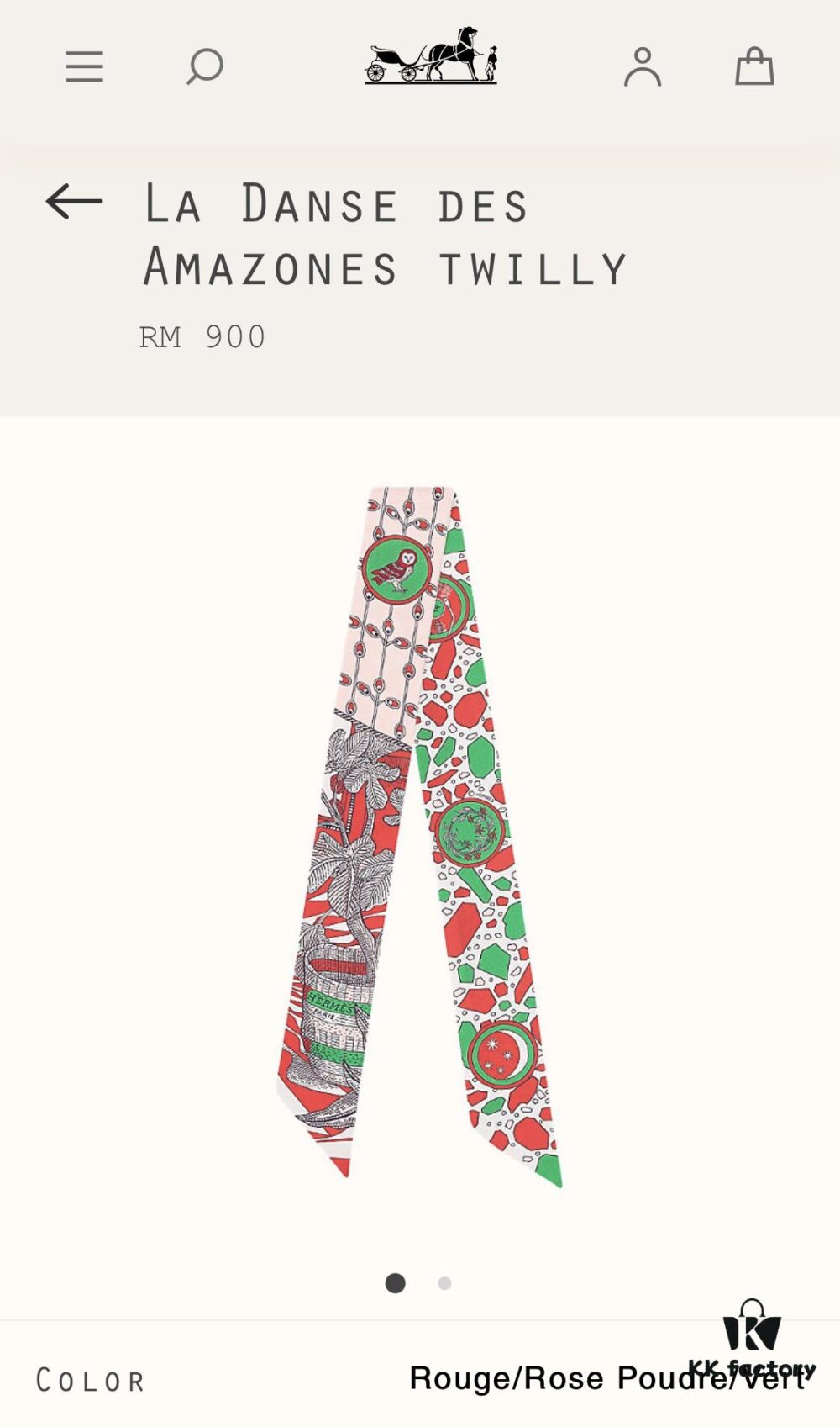 Hermès ‼️ 'Dance of the Lady Knight' Twilly Silk Scarf – A Fusion of Myth and Modern Style
